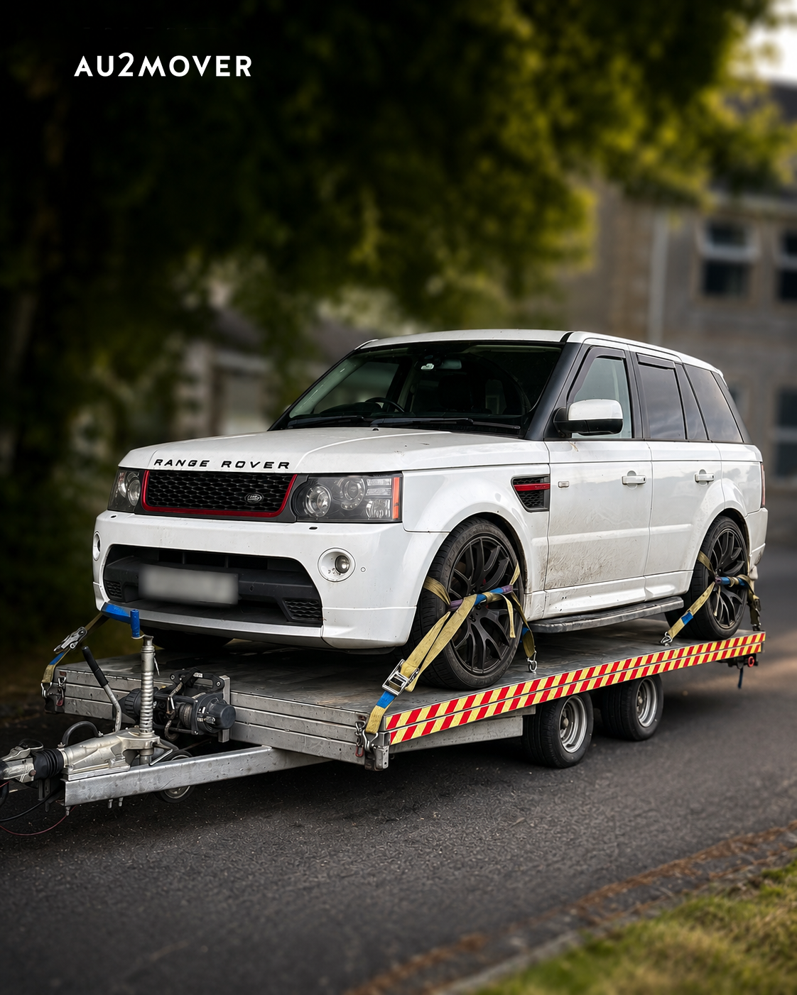 White Range Rover Transported by Au2mover_Portrait Image